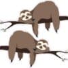 Sleeping Sloth Vinyl Stickers