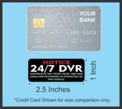 StickerTalk 24/7 DVR Recording Sticker, 2.5 inches x 1 inches