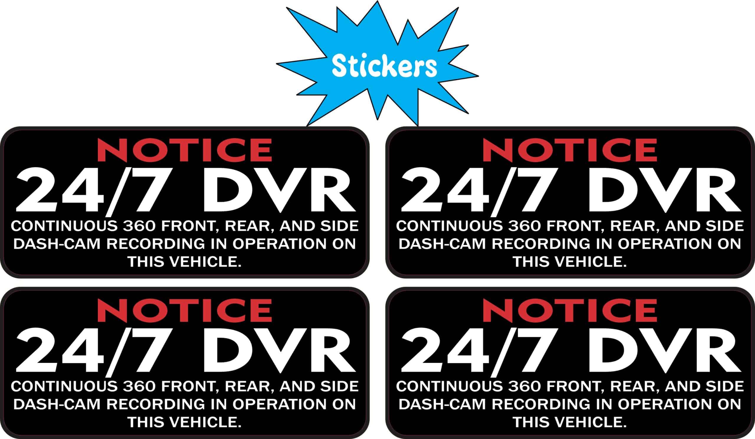 StickerTalk 24/7 DVR Recording Sticker, 2.5 inches x 1 inches