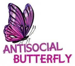 StickerTalk Antisocial Butterfly Sticker