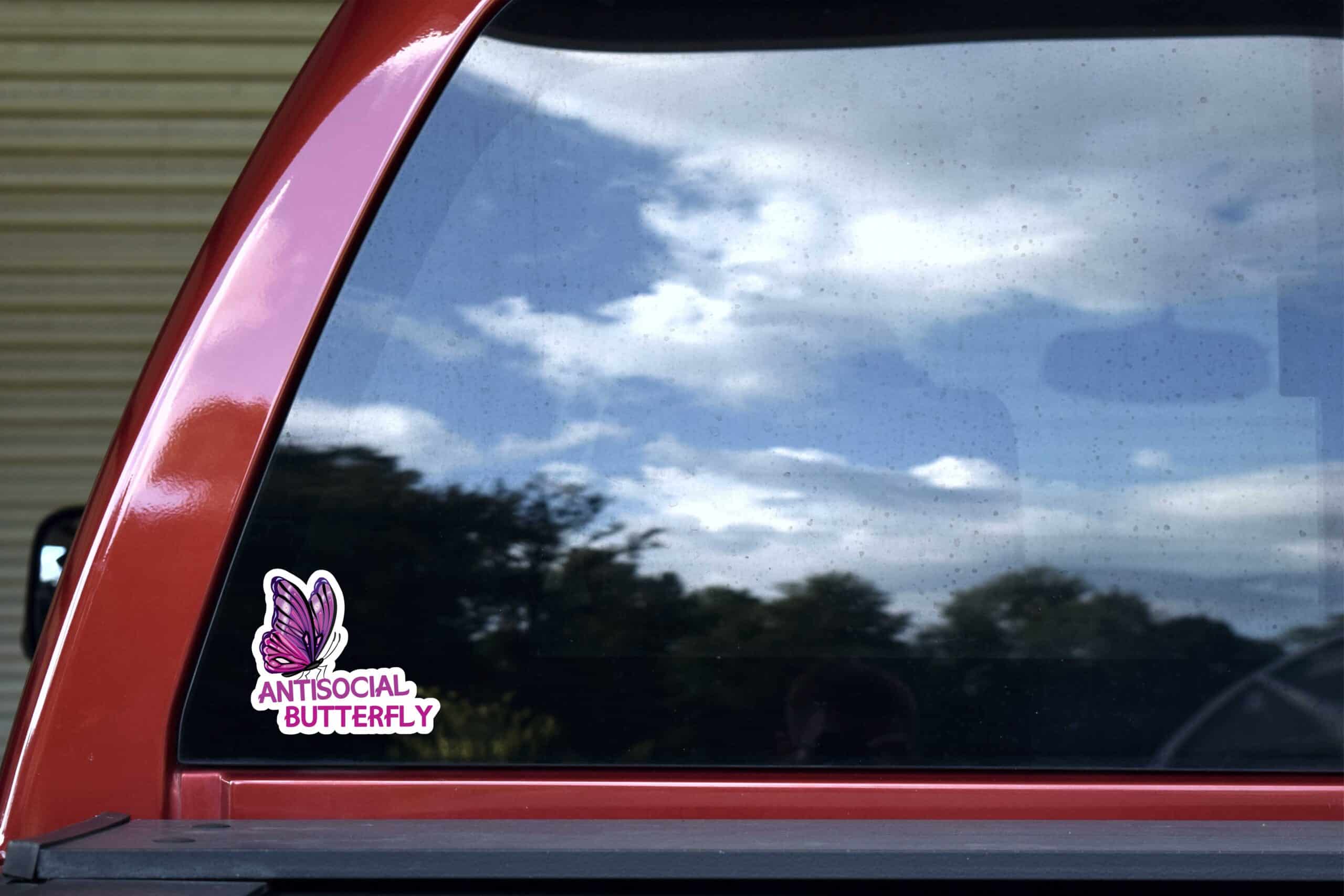 Antisocial Butterfly Sticker