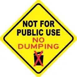 Not for Public Use No Dumping Magnet