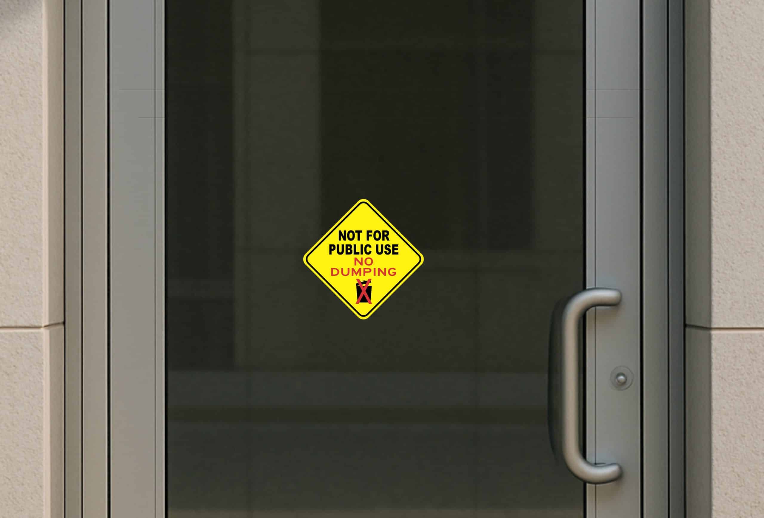 StickerTalk Not for Public Use No Dumping Vinyl Sticker, 8 inche - Image 4