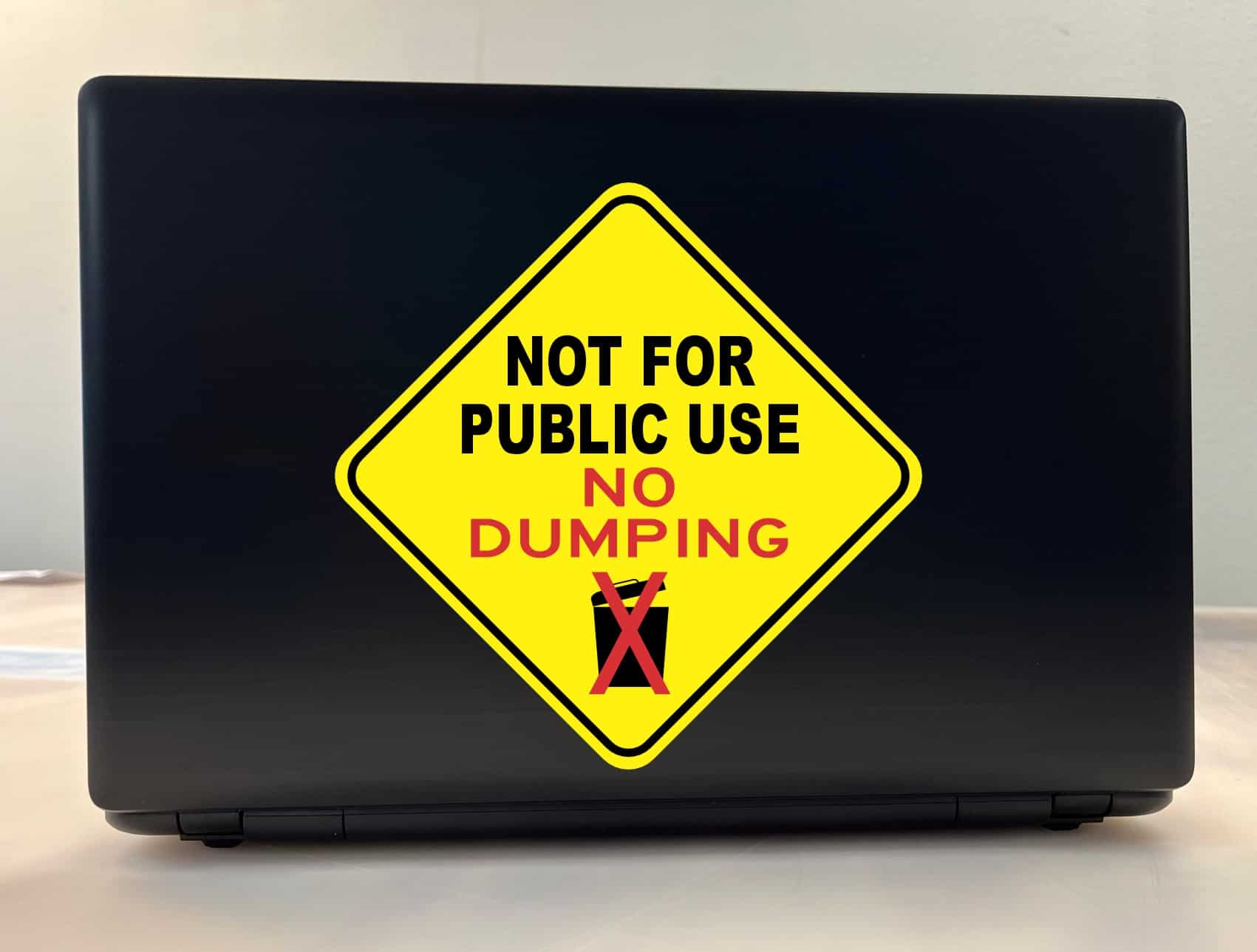 StickerTalk Not for Public Use No Dumping Vinyl Sticker, 8 inche - Image 3