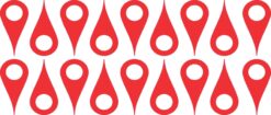Red Map Pointer Stickers