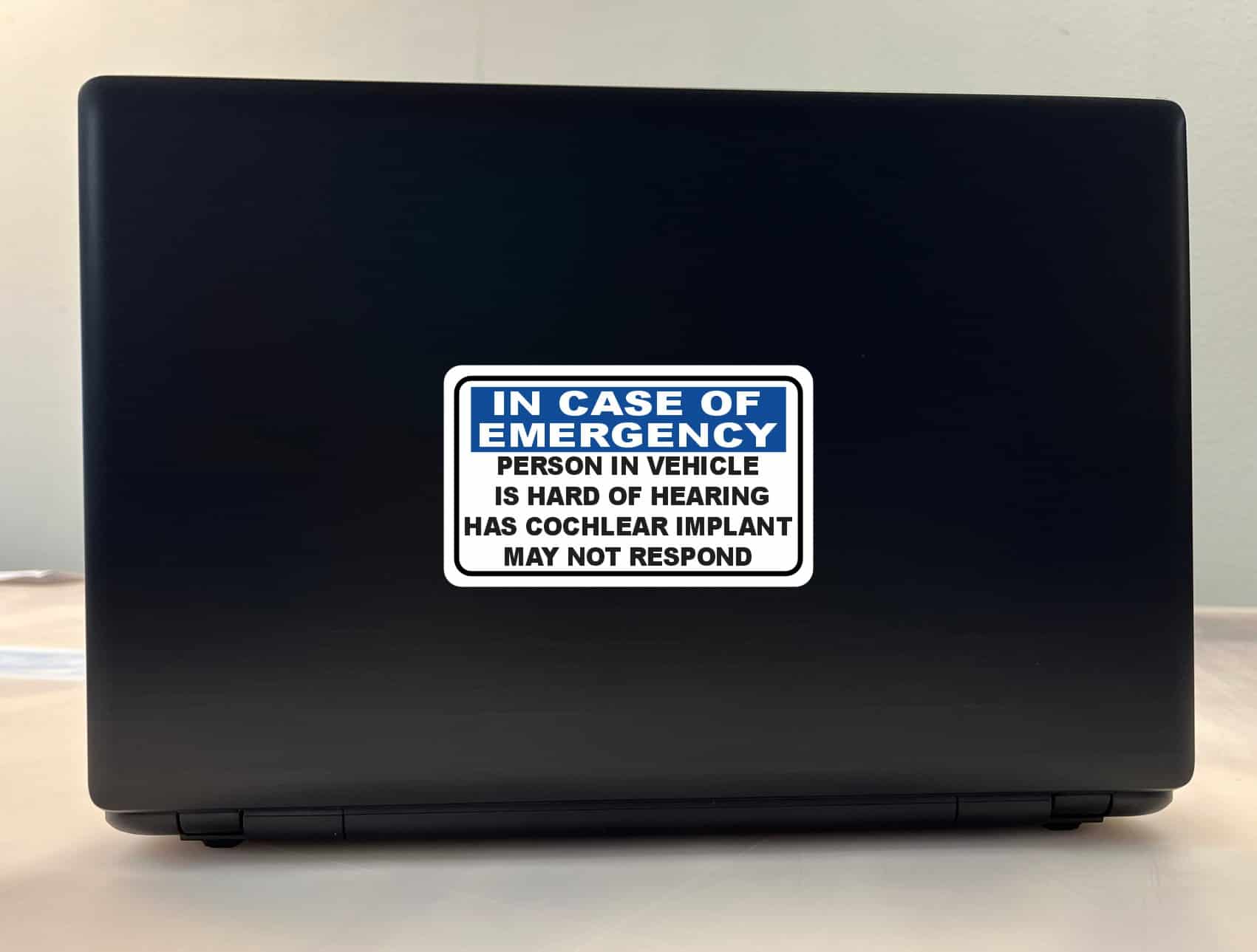 StickerTalk Person in Vehicle has Cochlear Implant Sticker, 5 inches x 3 inches - Image 3