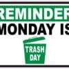 Trash Day Sticker