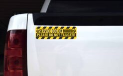 Do Not Tailgate Service Dog on Board Vinyl Sticker