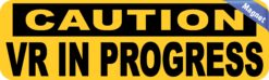 StickerTalk Caution VR in Progress Magnet, 10 inches x 3 inches