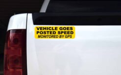 Vehicle Goes Posted Speed Vinyl Sticker