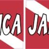 Jamaica Dive Flag Vinyl Stickers
