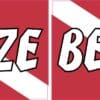 Belize Dive Flag Vinyl Stickers