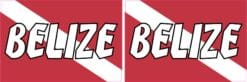 Belize Dive Flag Vinyl Stickers
