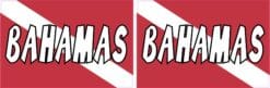 Bahamas Dive Flag Vinyl Stickers