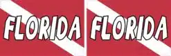 Florida Dive Flag Vinyl Stickers