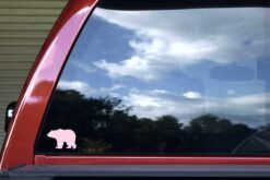 Mirrored Pink Bear Vinyl Stickers