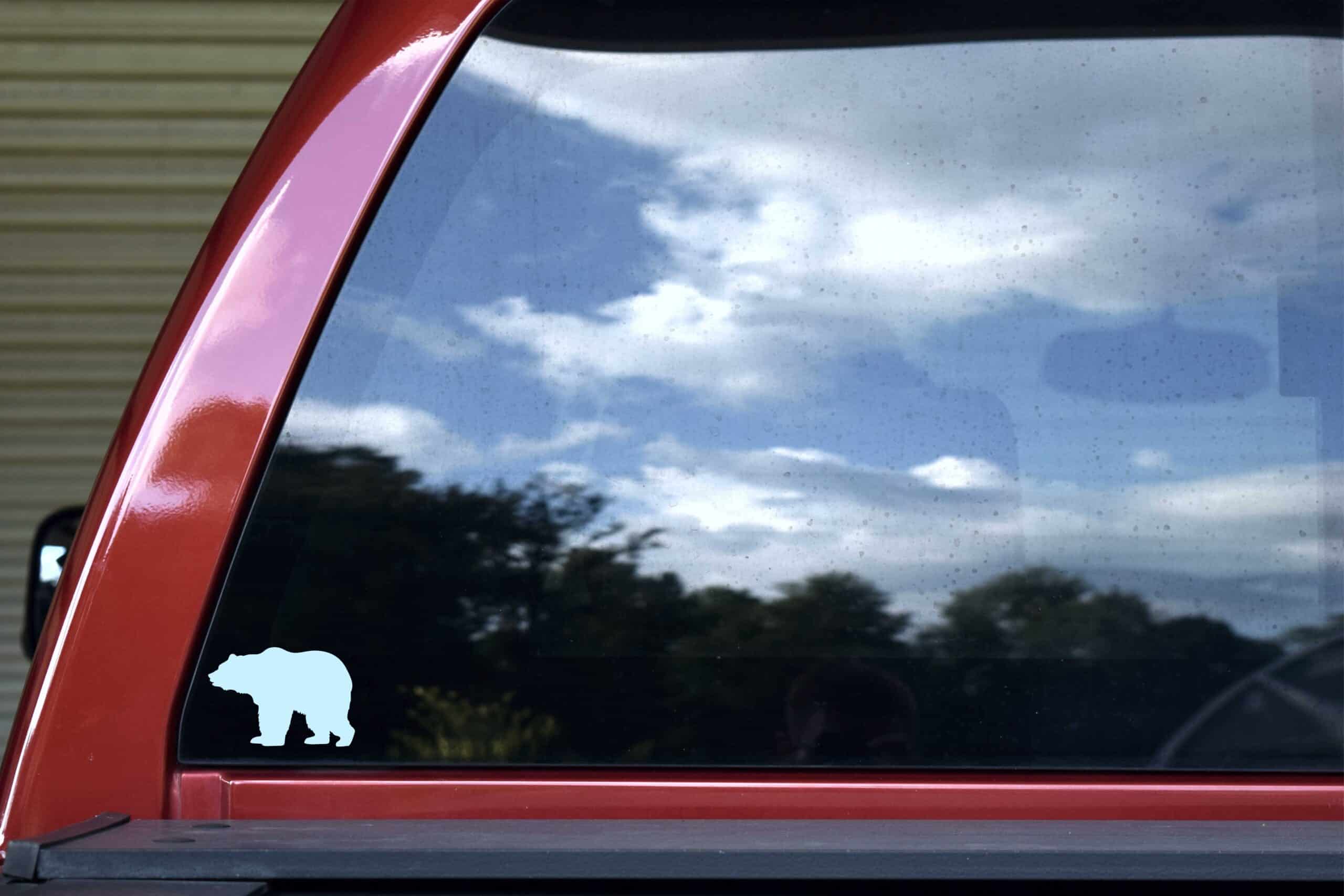 Mirrored Blue Bear Vinyl Stickers