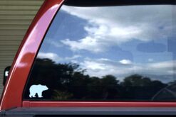 Mirrored Blue Bear Vinyl Stickers