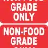 Red Non Food Grade Only Vinyl Stickers