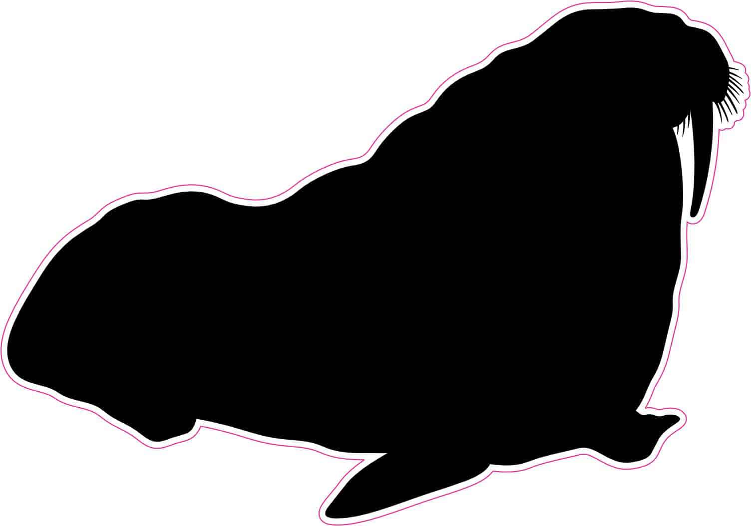 Right Facing Walrus Vinyl Sticker