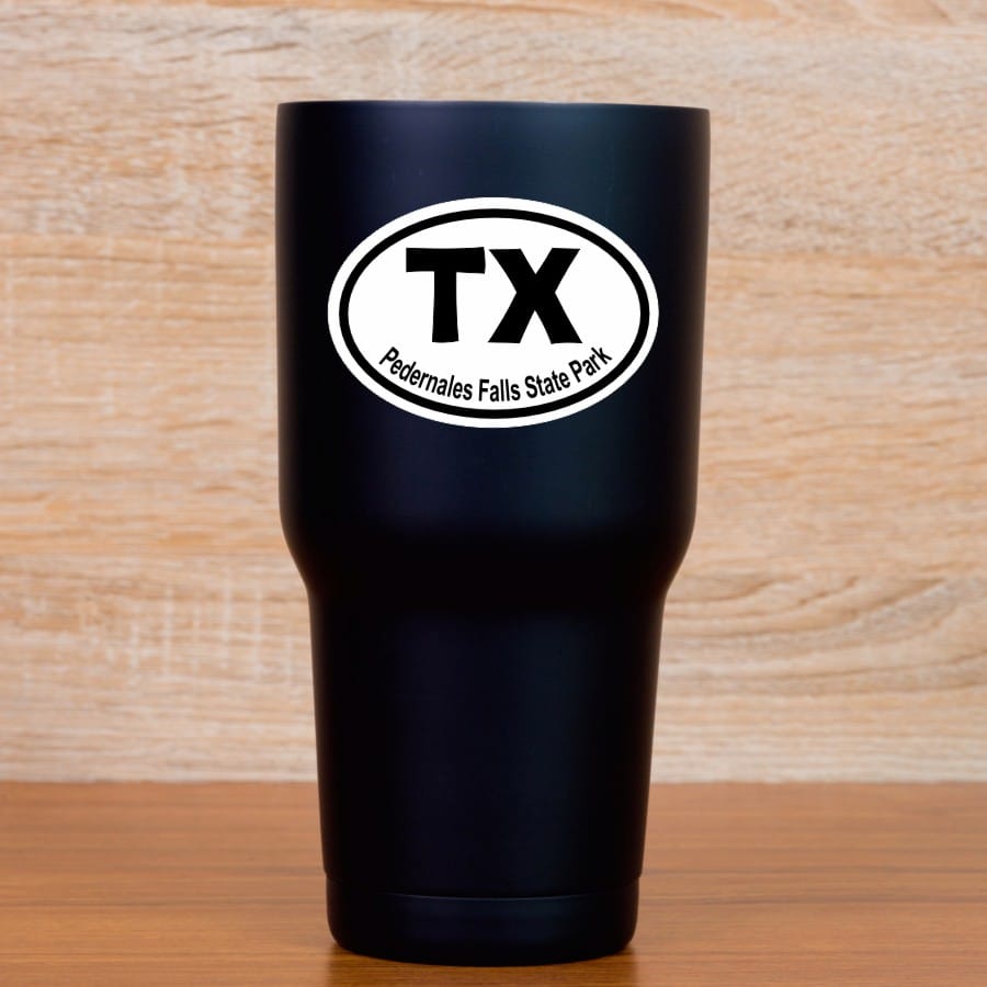 StickerTalk TX Oval Pedernales Falls State Park Vinyl Sticker, 3 inches x 2 inches - Image 5