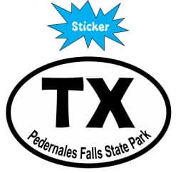 Alternative view of StickerTalk TX Oval Pedernales Falls State Park Vinyl Sticker, 3 inches x 2 inches