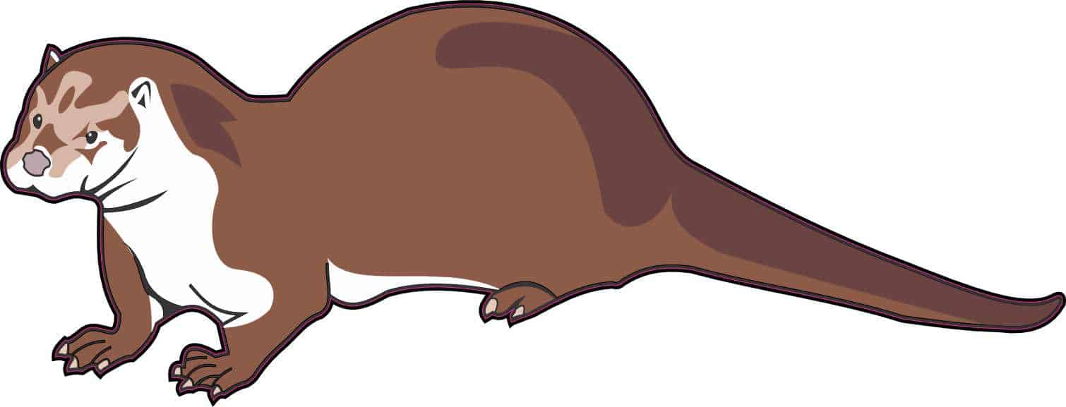 Left Facing Otter Vinyl Sticker