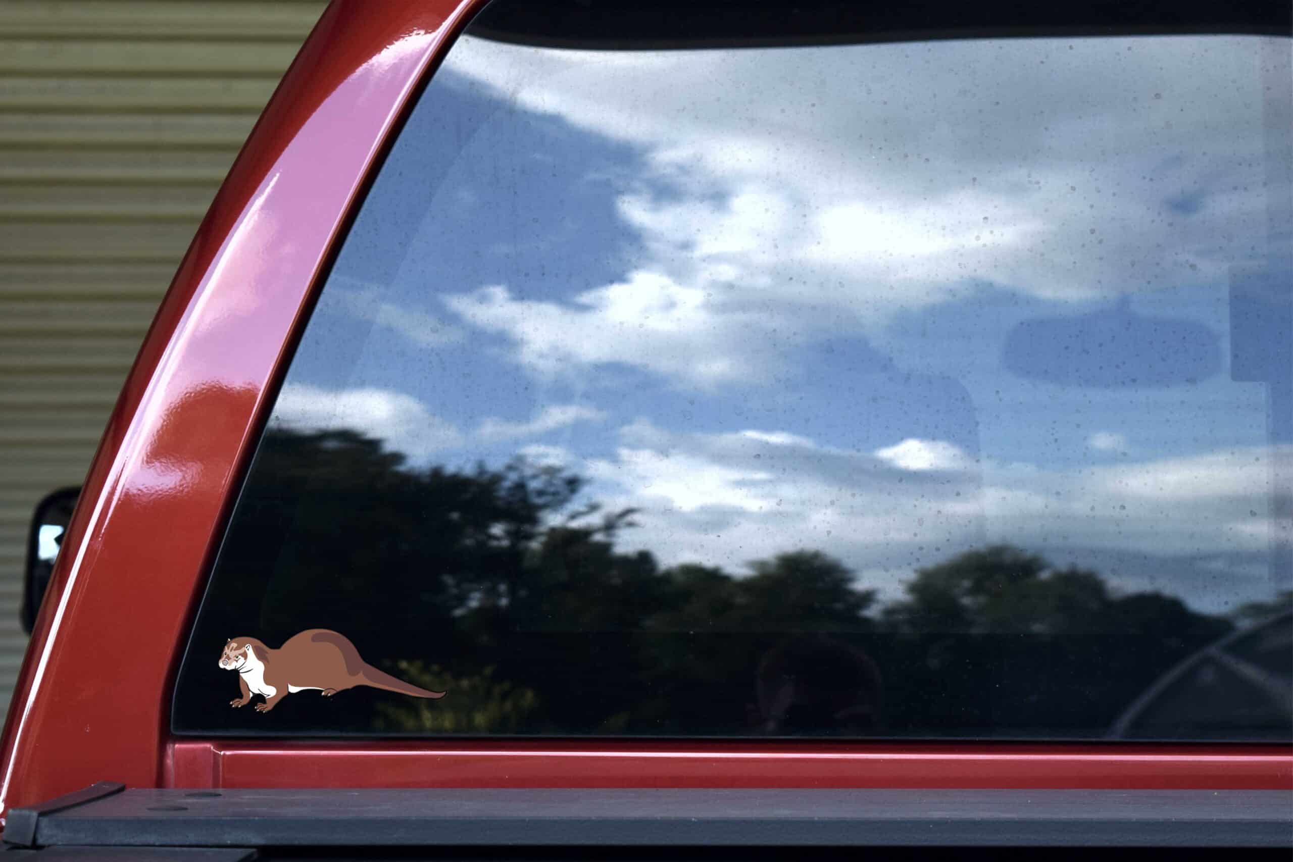 Left Facing Otter Vinyl Sticker