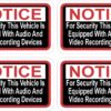 Vehicle Equipped with Recording Devices Vinyl Stickers