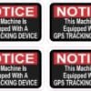 Machine Equipped with GPS Tracking Vinyl Stickers