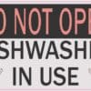 Dishwasher in Use