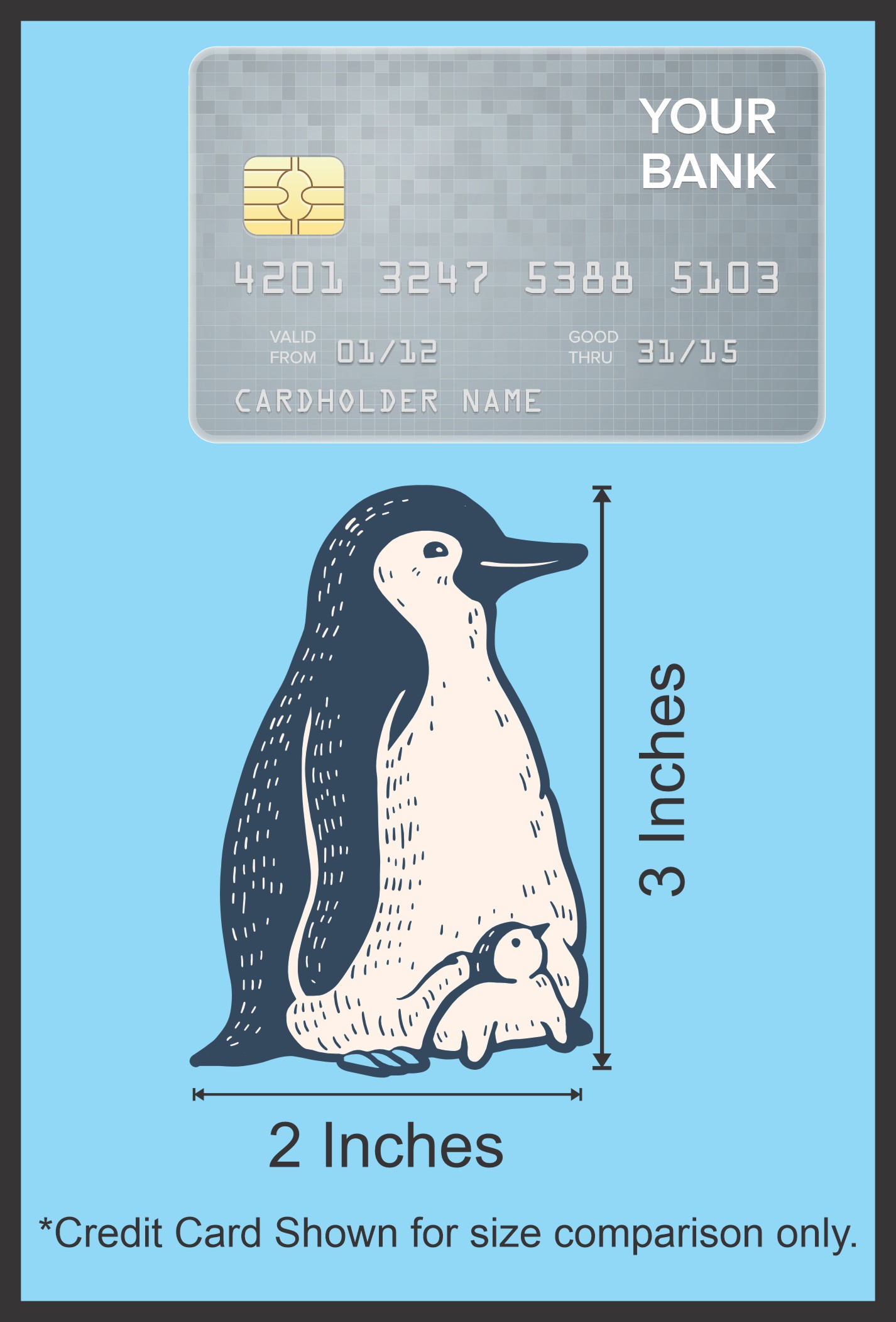 StickerTalk Mirrored Penguin Vinyl Stickers, 2 inches x 3 inches - Image 8