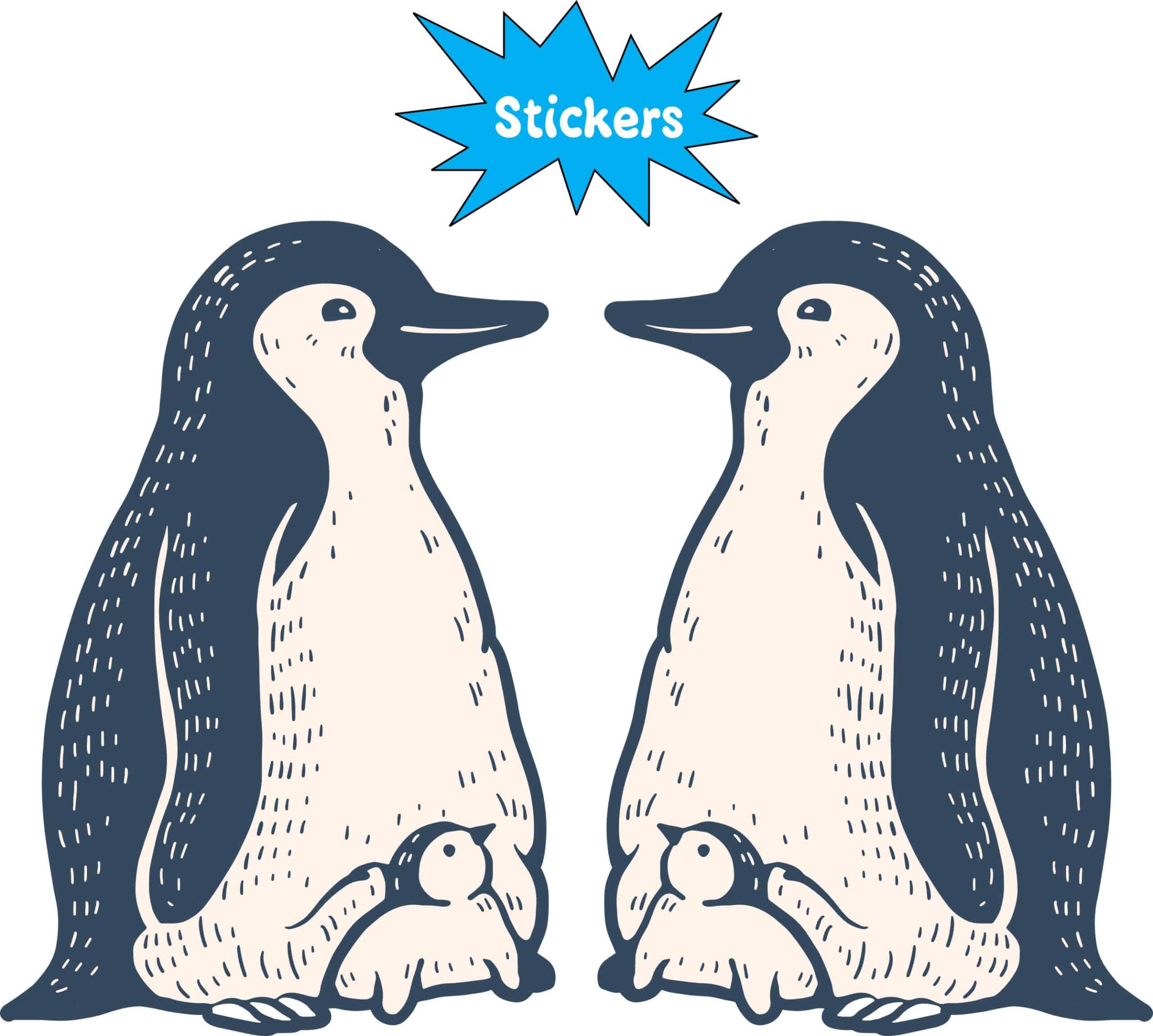 StickerTalk Mirrored Penguin Vinyl Stickers, 2 inches x 3 inches - Image 3