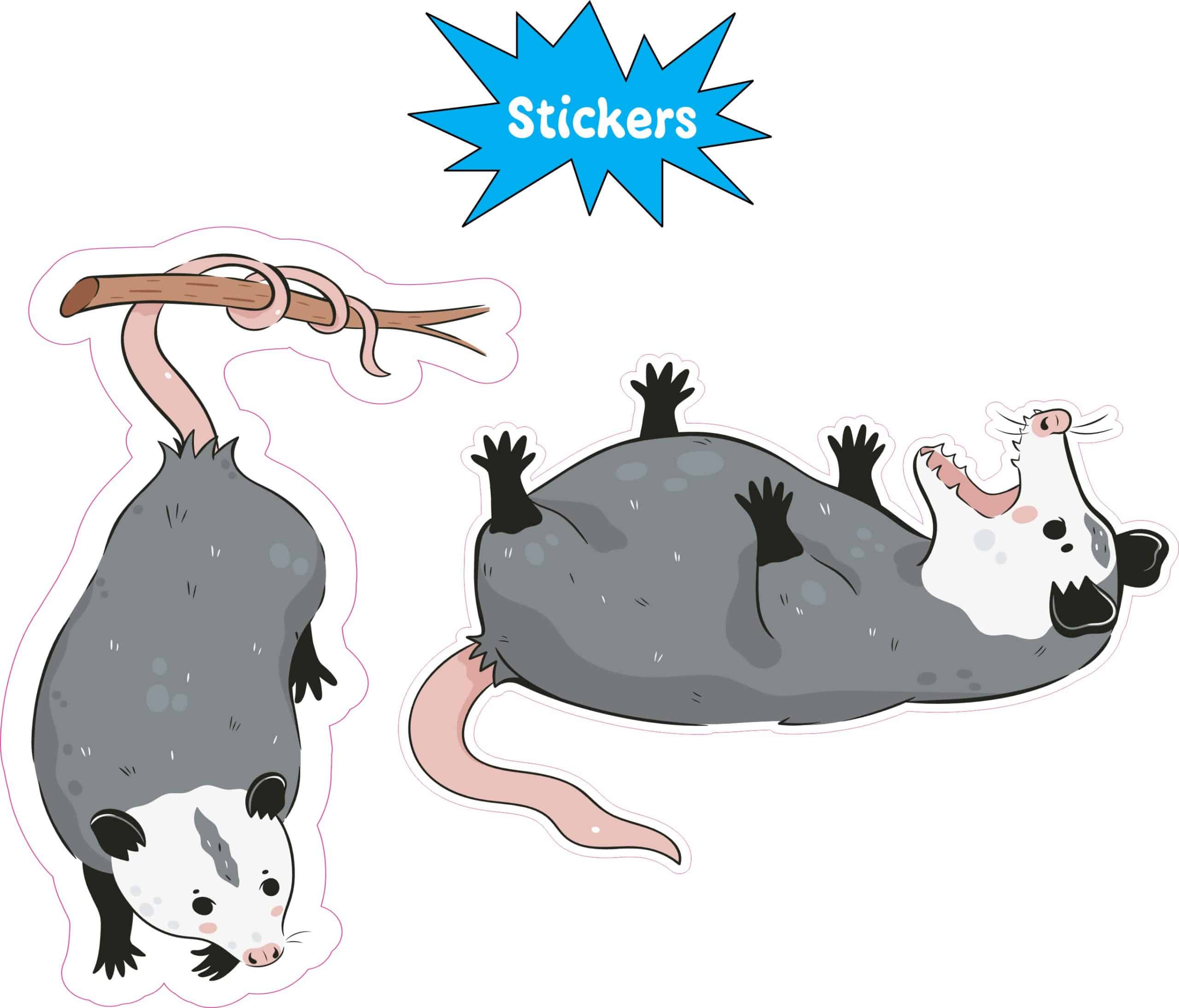 StickerTalk Opossum Vinyl Stickers, 3 inches x 2 inches - Image 3