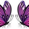 Mirrored Pink and Purple Butterfly Stickers