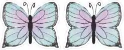 Mirrored Watercolor Butterfly Stickers