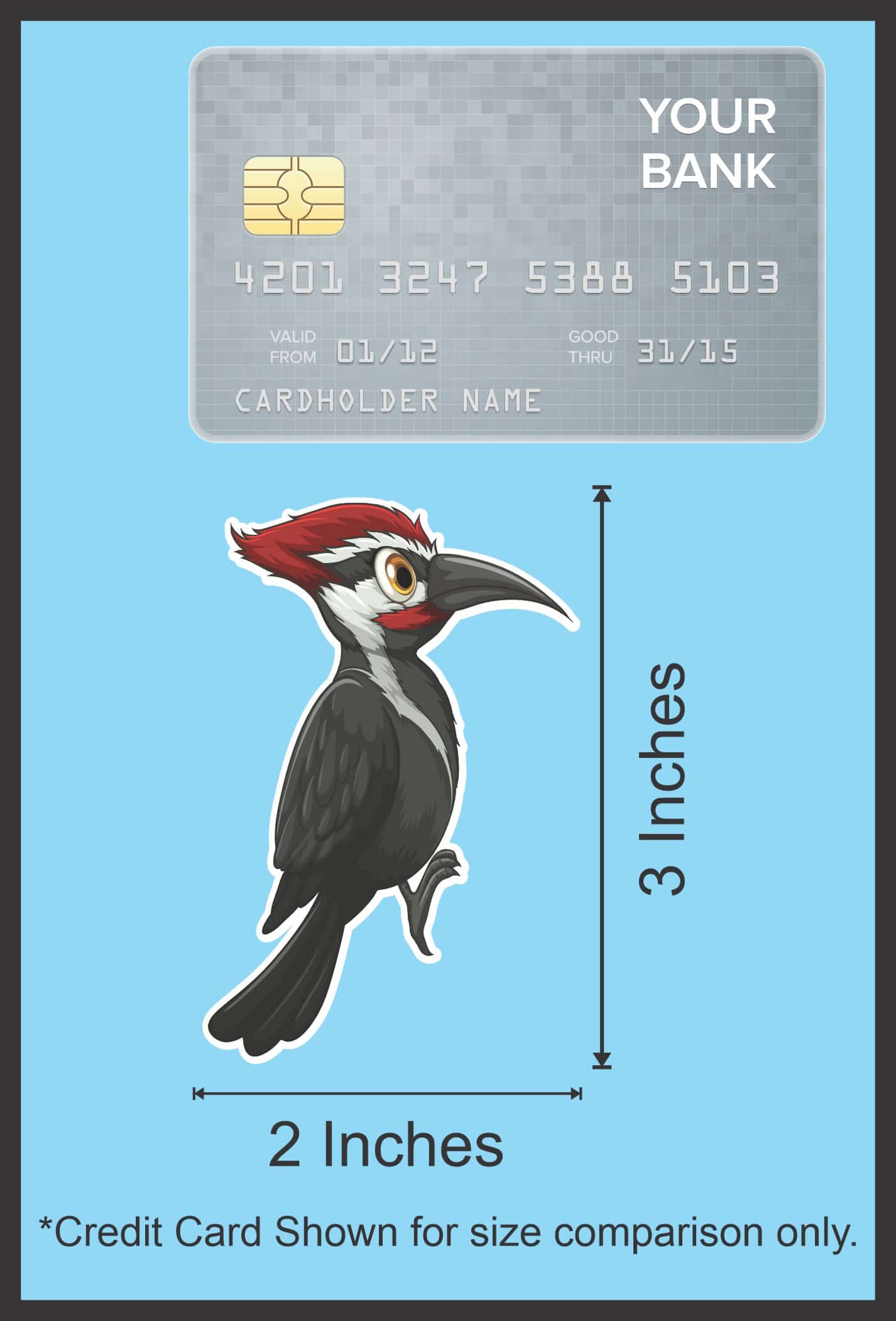 StickerTalk Mirrored Woodpecker Stickers, 2 inches x 3 inches - Image 9