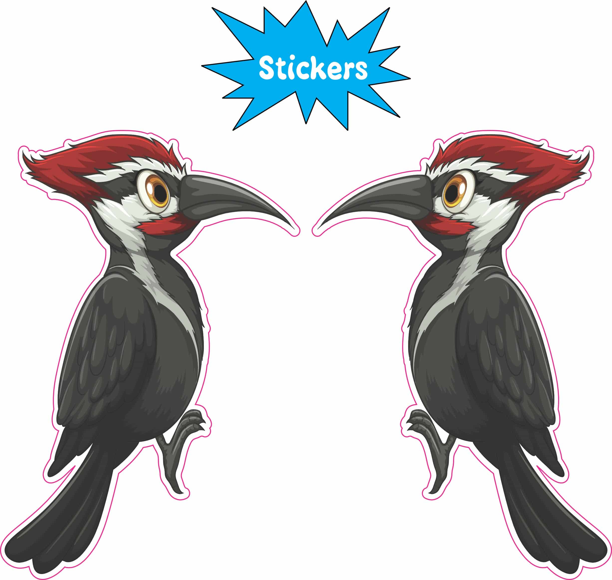 StickerTalk Mirrored Woodpecker Stickers, 2 inches x 3 inches - Image 3