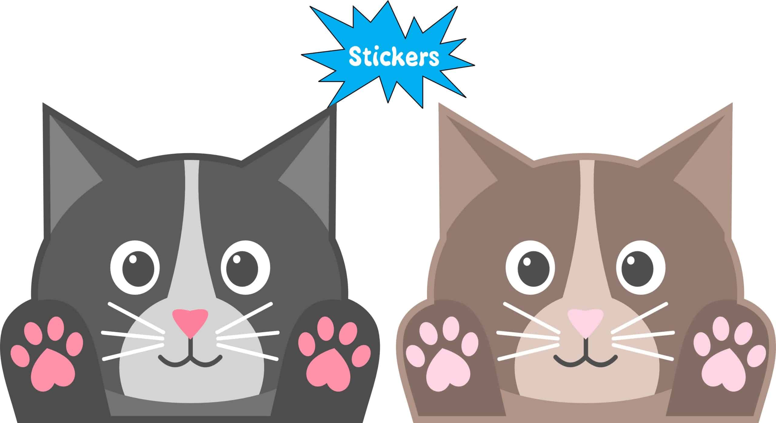 StickerTalk Cat Vinyl Stickers, 3 inches x 2.5 inches - Image 3