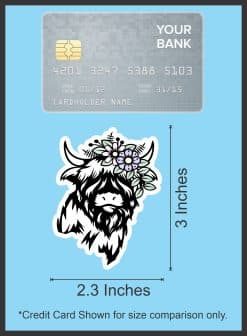 StickerTalk Mirrored Highland Cow With Flower Crown Stickers, 2.3 inches x 3 inches - Image 10