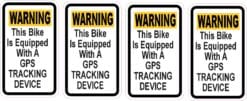 Bike Equipped with GPS Tracking Stickers