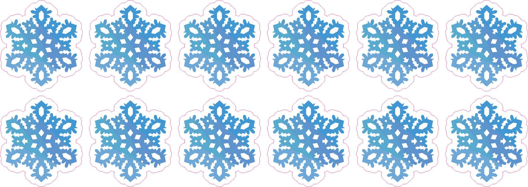 StickerTalk Snowflake Vinyl Stickers, 0.9 Inches x 1 Inches