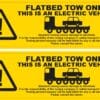 Electric Vehicle Flatbed Tow Stickers