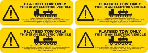 Flatbed Tow Only Sticker