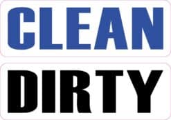Clean and Dirty Stickers