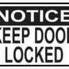 Keep Door Locked Sticker