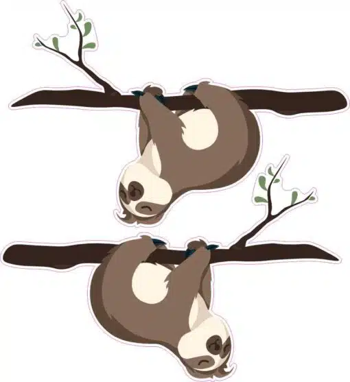 Mirrored Sloth Stickers
