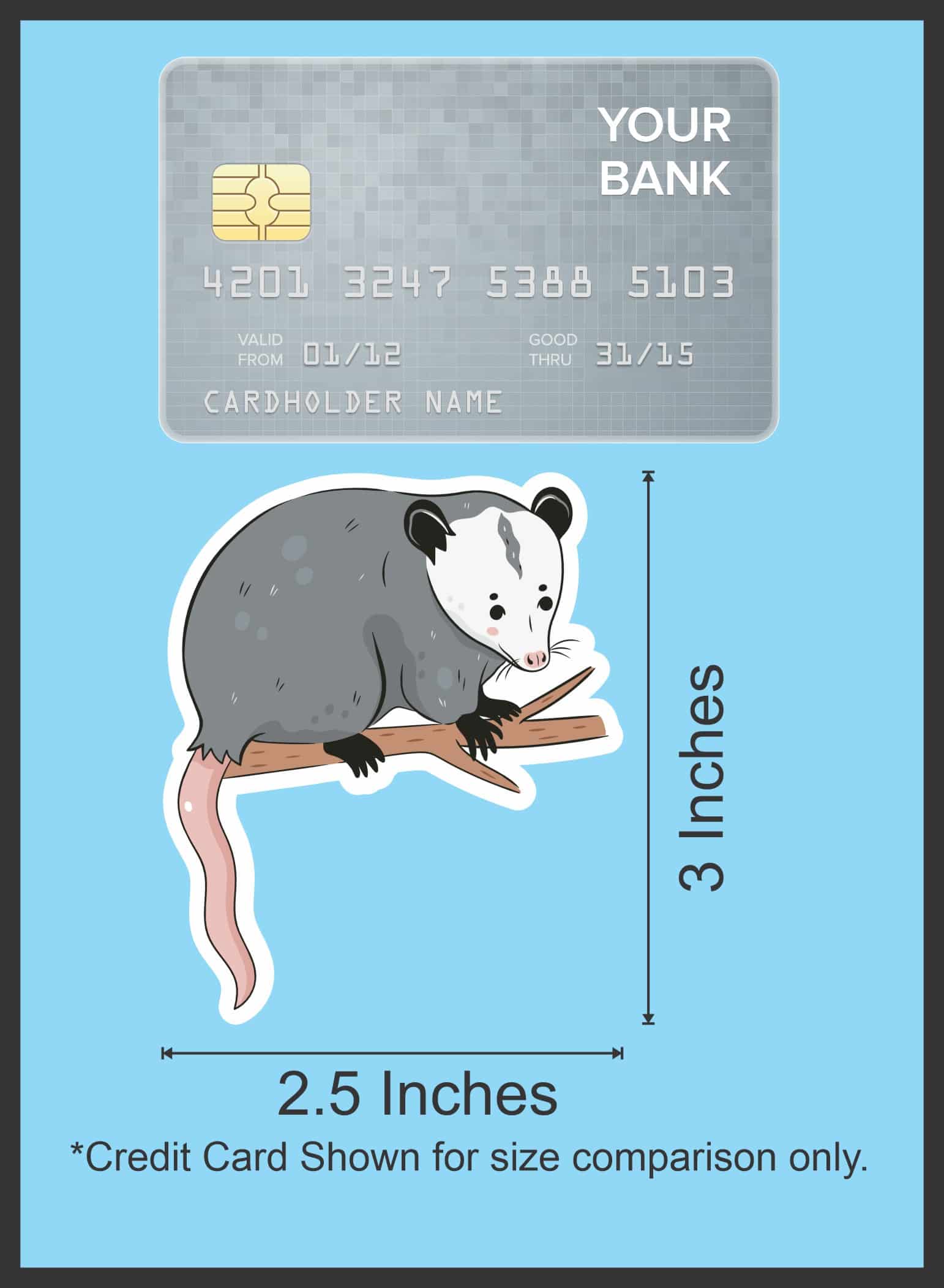 StickerTalk Opossum Vinyl Stickers, 2.5 inches x 3 inches - Image 10