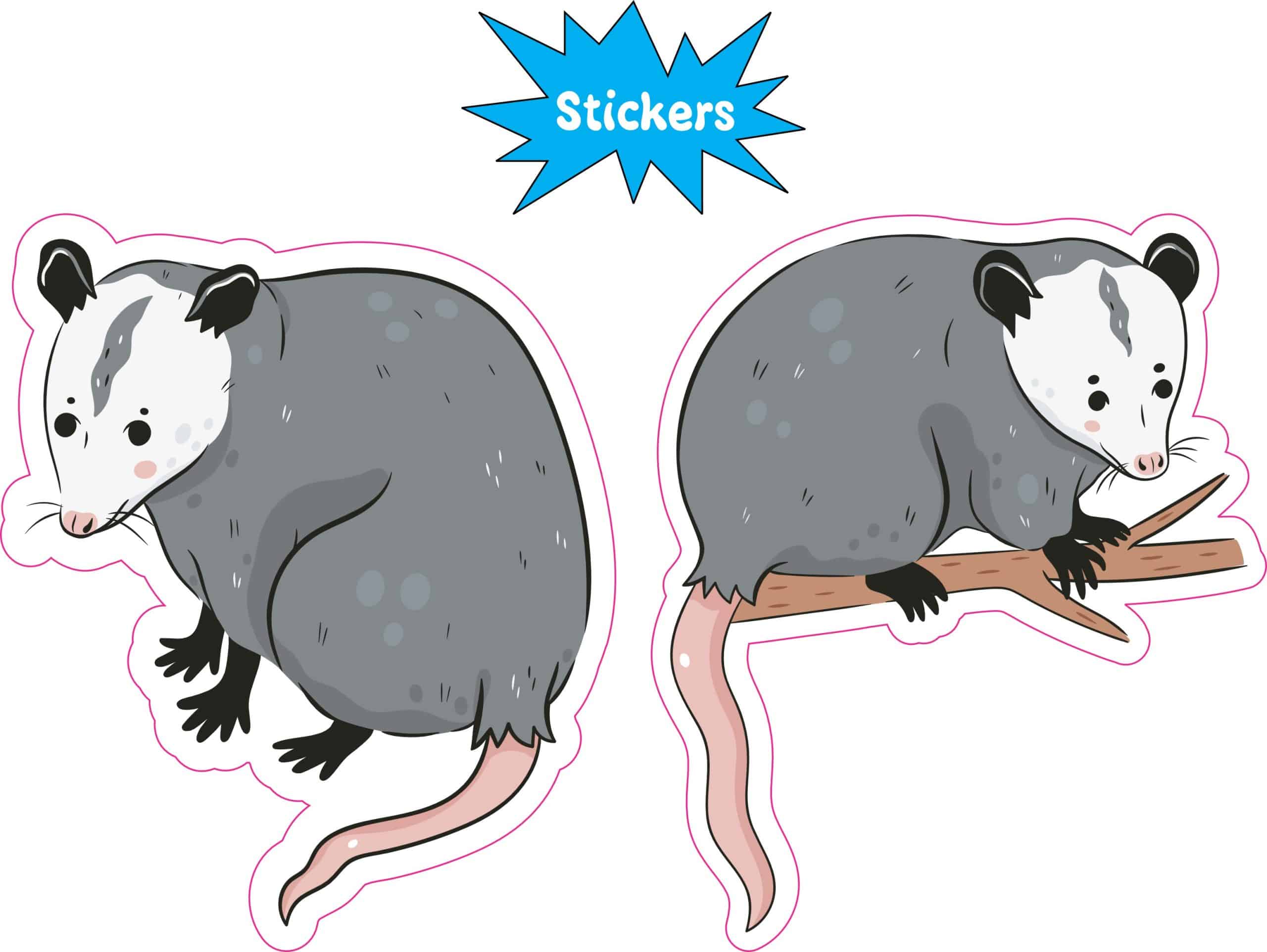 StickerTalk Opossum Vinyl Stickers, 2.5 inches x 3 inches - Image 3