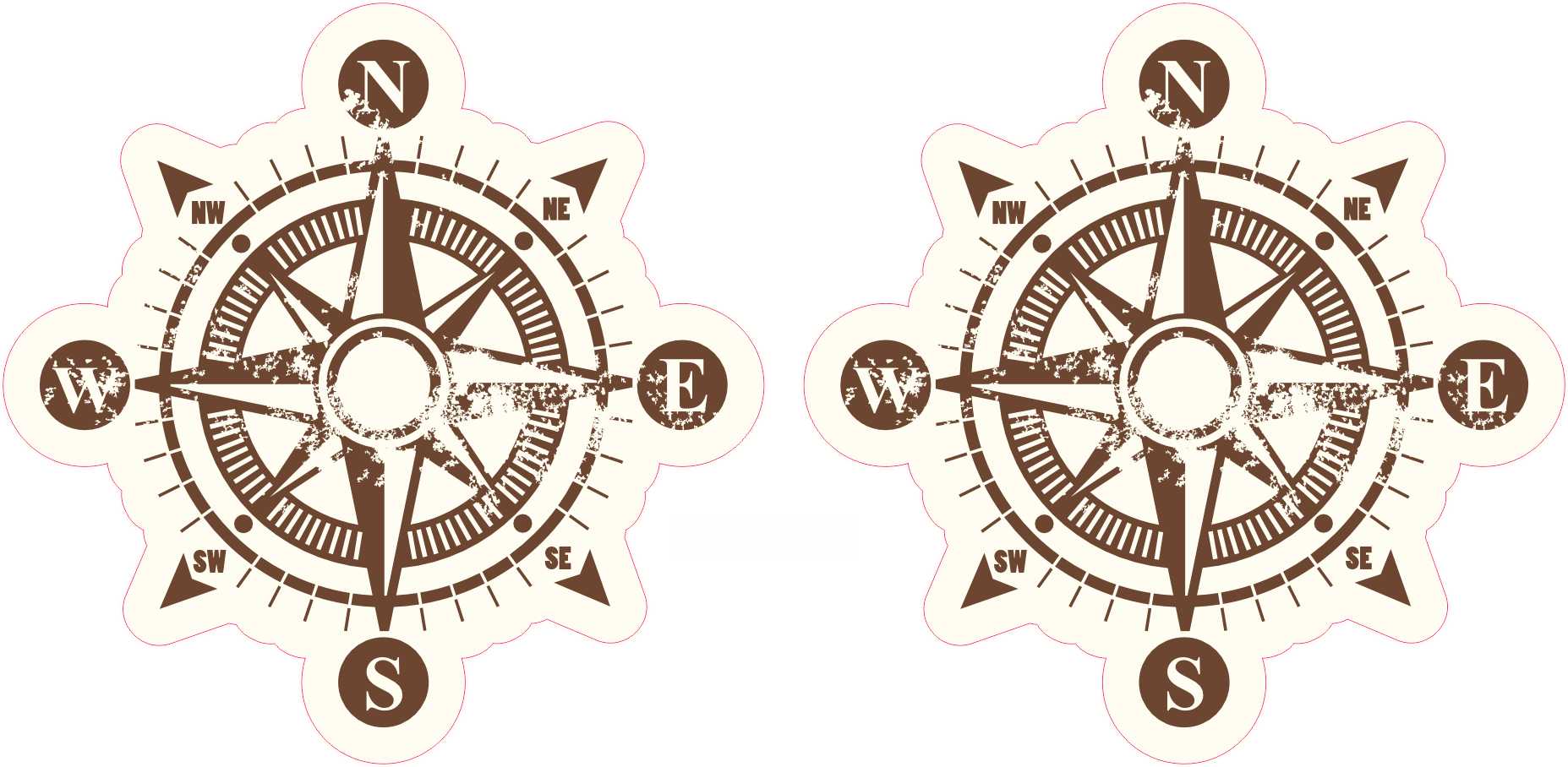 thumbnail image 2 of SAR Search And Rescue Compass Rose Vinyl Decal Set, Universal Fit, FGD SARSROSEW 2 of 6